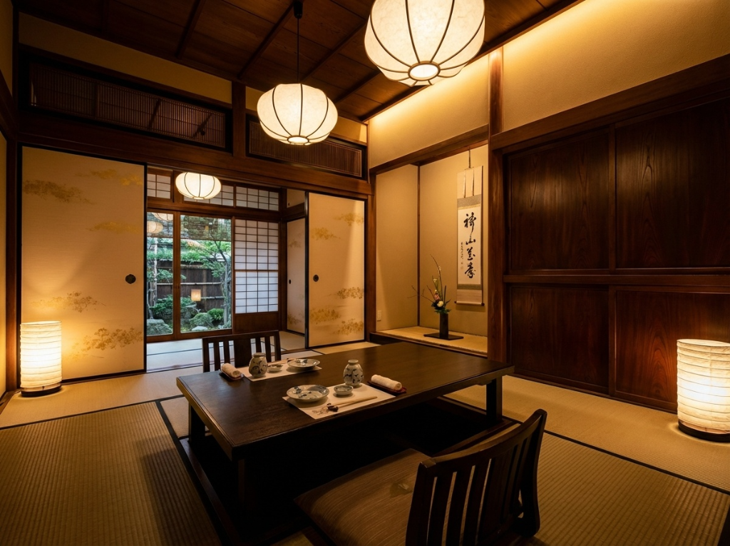 割烹サンプルの店内の雰囲気